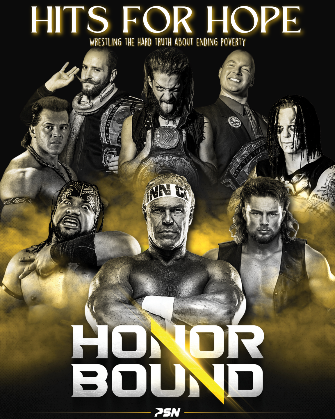 Hits for Hope wrestling fundraiser poster