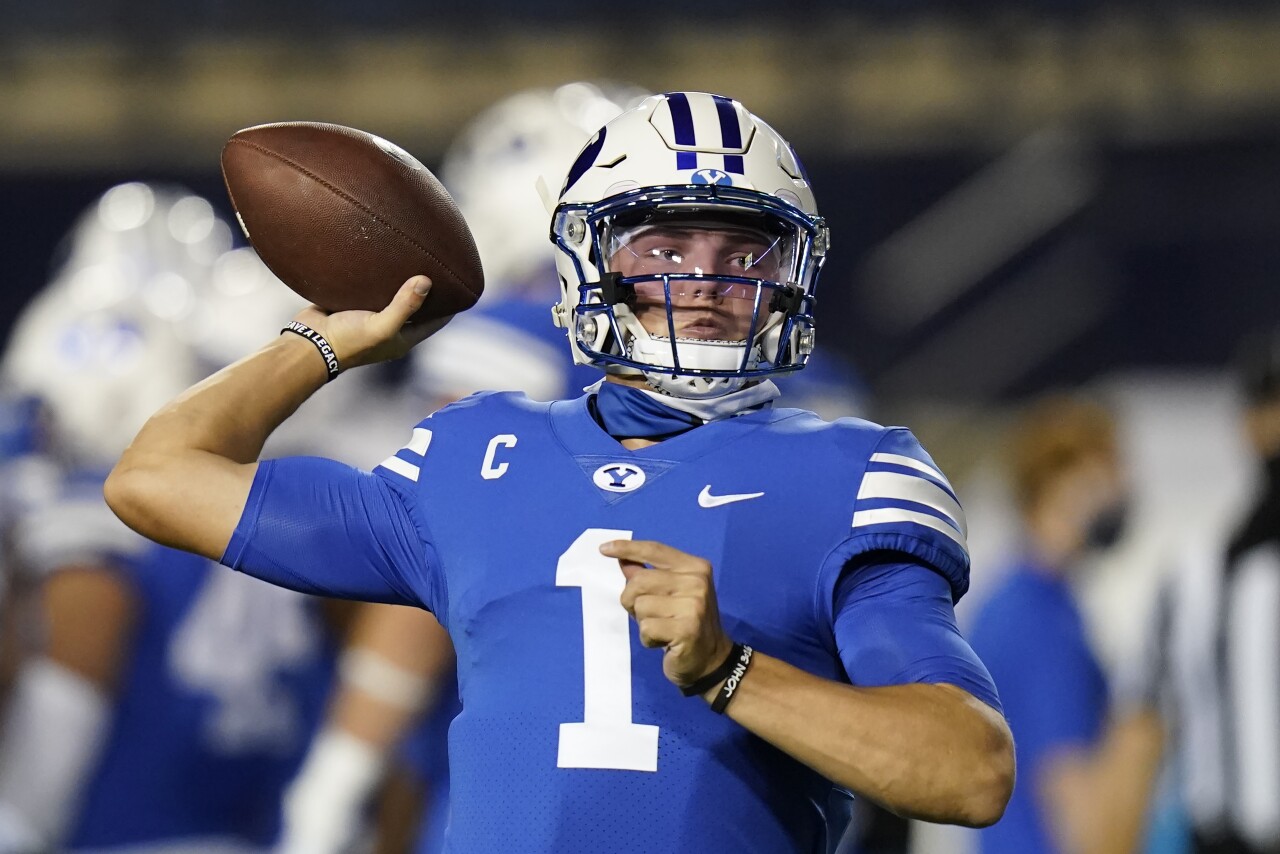 BYU Cougars QB Zach Wilson in 2020