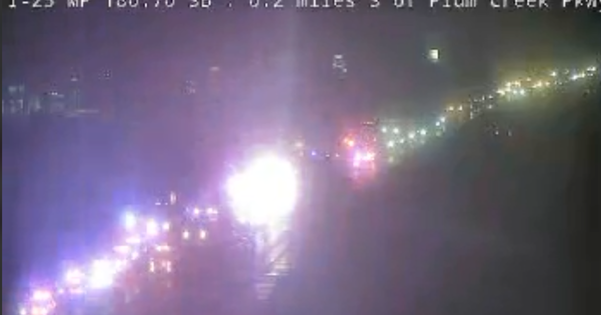 Northbound I-25 back open in Castle Rock after a crash Wednesday morning