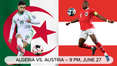 Algeria vs Austria World Cup game card