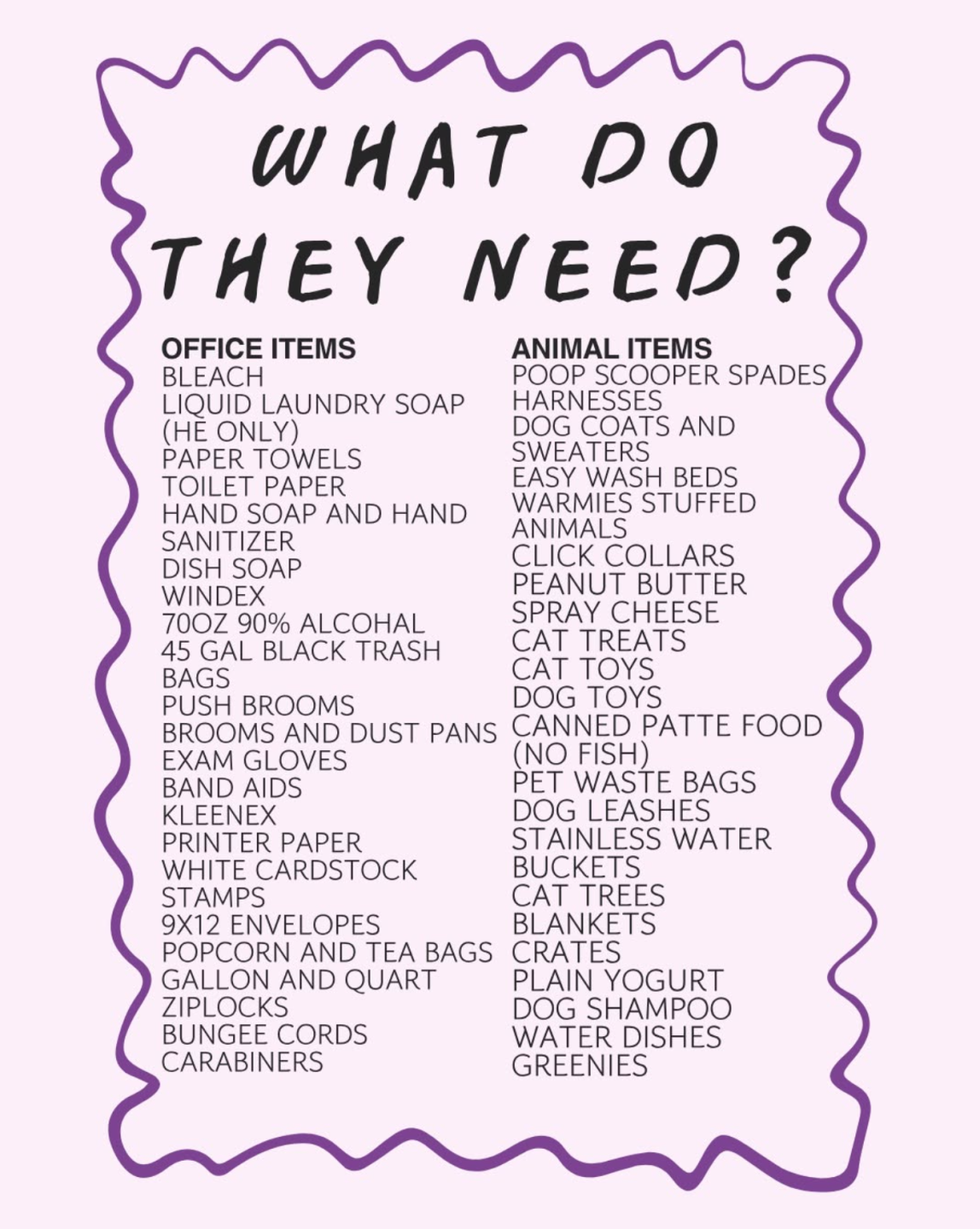 Furever Friends BRHA donation list
