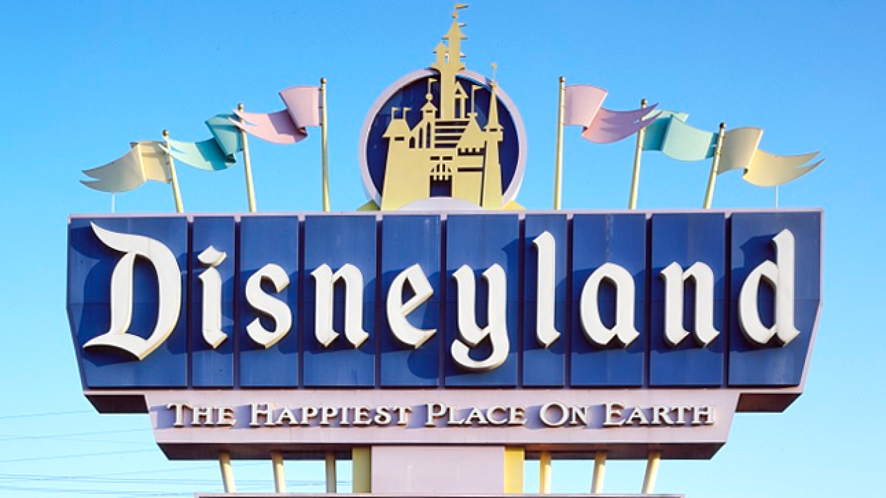 Disneyland sign. Happiest place on earth