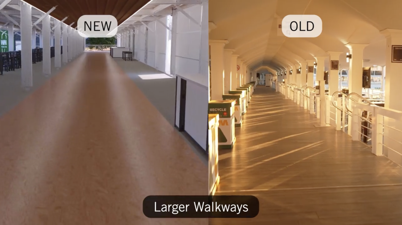 Redesign of the 16th hole walkways.