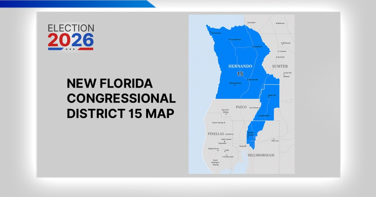 A new political map, a more Republican district: The controversy over Florida’s 15th