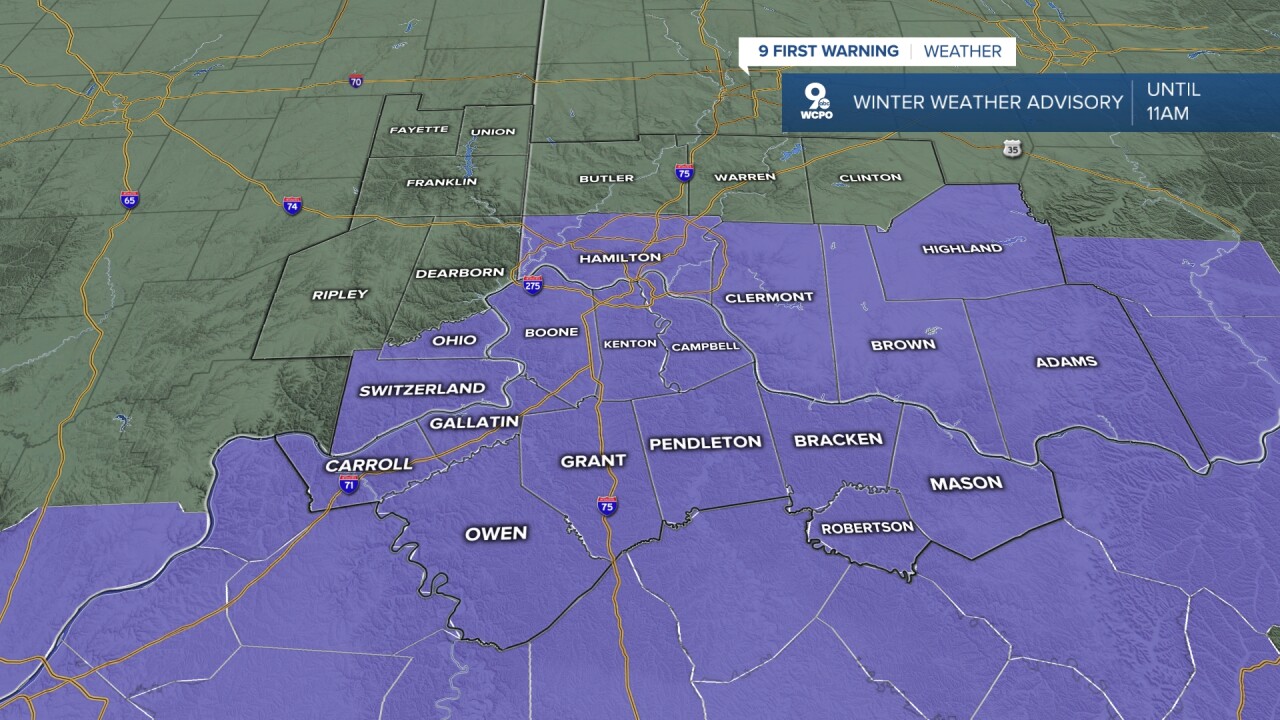 Winter Weather Advisory until 11 a.m.
