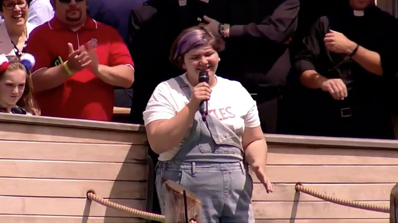 The sister of the youngest Boston Marathon bombing victim performs a