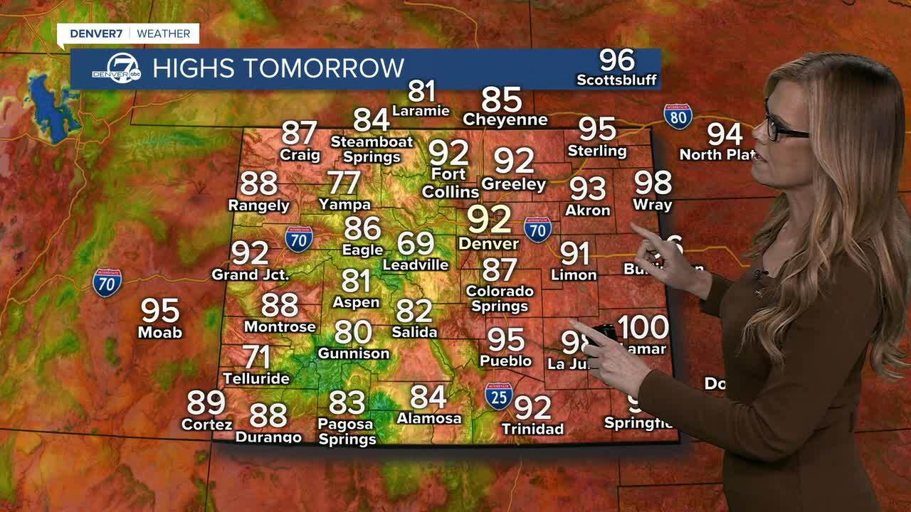 Highs on Monday