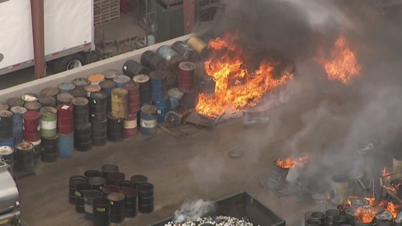PHOTOS: Large fuel tank fire in Phoenix
