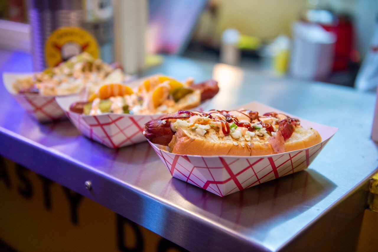 gourmet hot dogs at Daddy's Dogs in Nashville