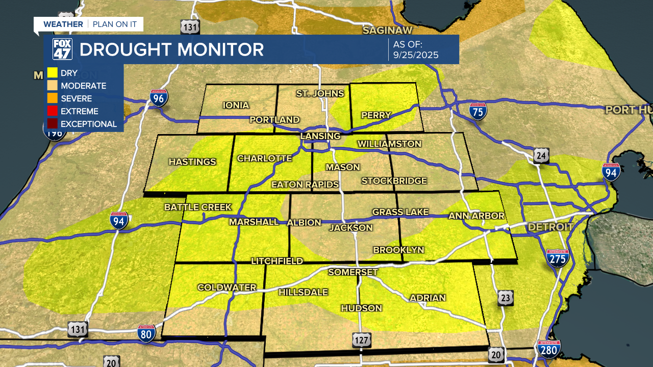 Portions of our neighborhoods upgraded to Moderate Drought