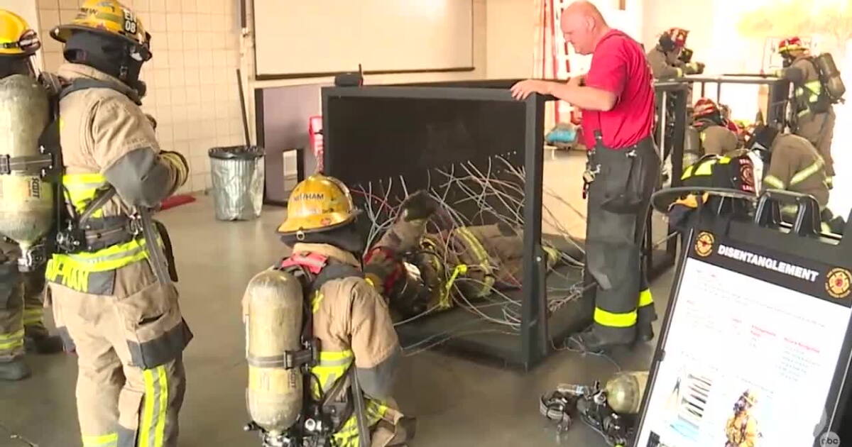 Fireground TFD firefighters learn proper techniques in Fire Ground Survival course