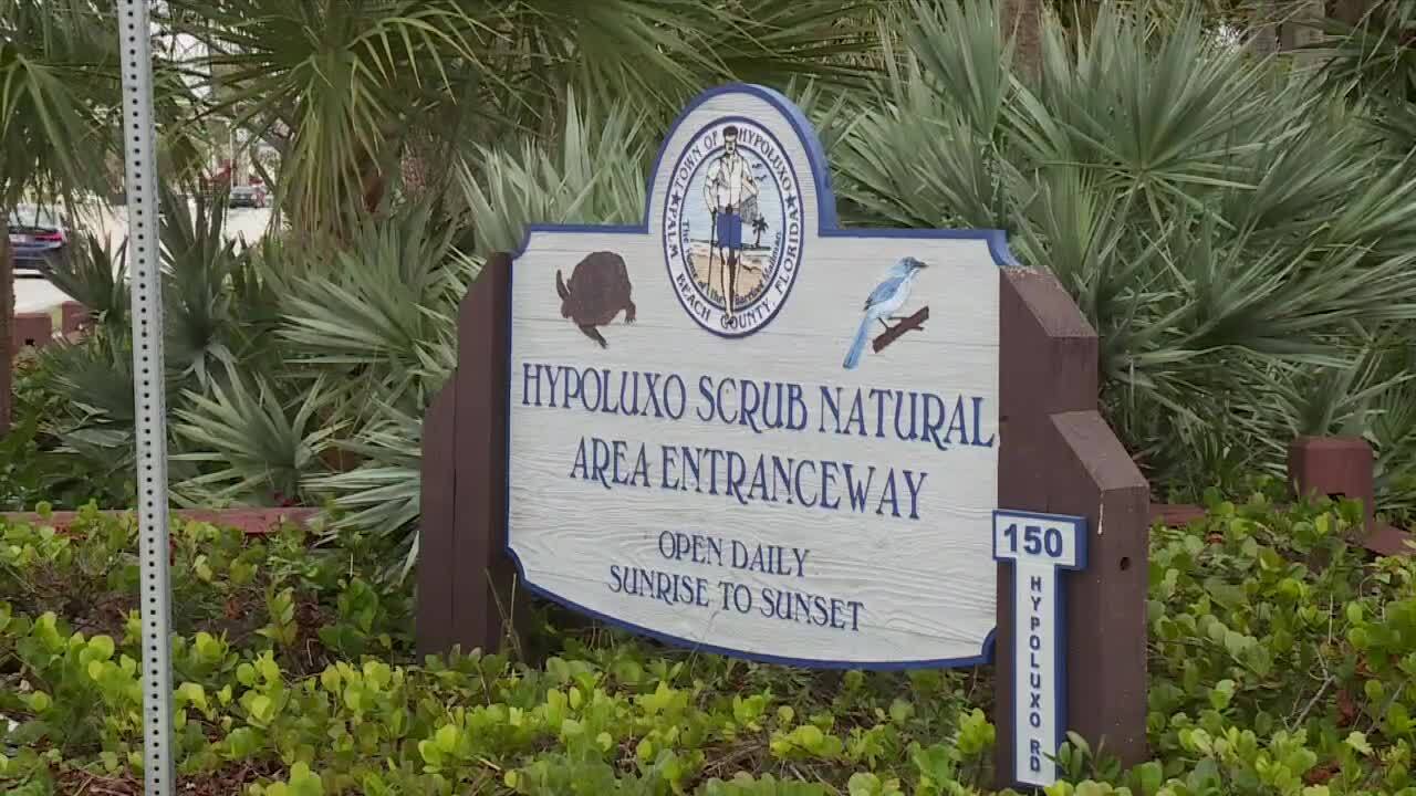 Hypoluxo Scrub Natural Area sign where Lyft driver Noel Francy driven at gunpoint