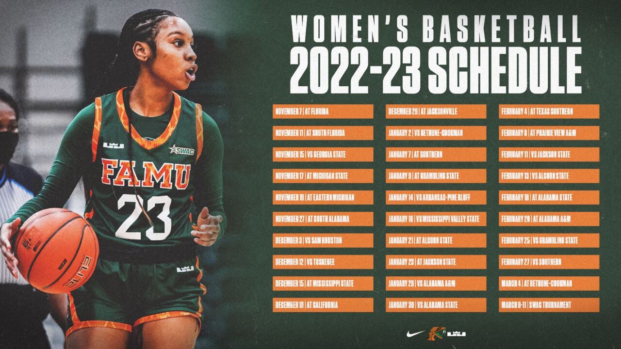 Florida A&M women's basketball announces 2022-23 schedule Florida A&M women's basketball announces 2022-23 schedule