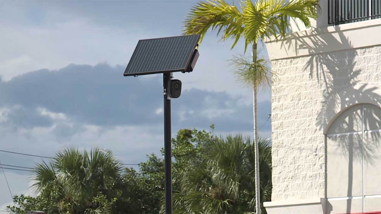 License plate reader camera in Palm Beach County