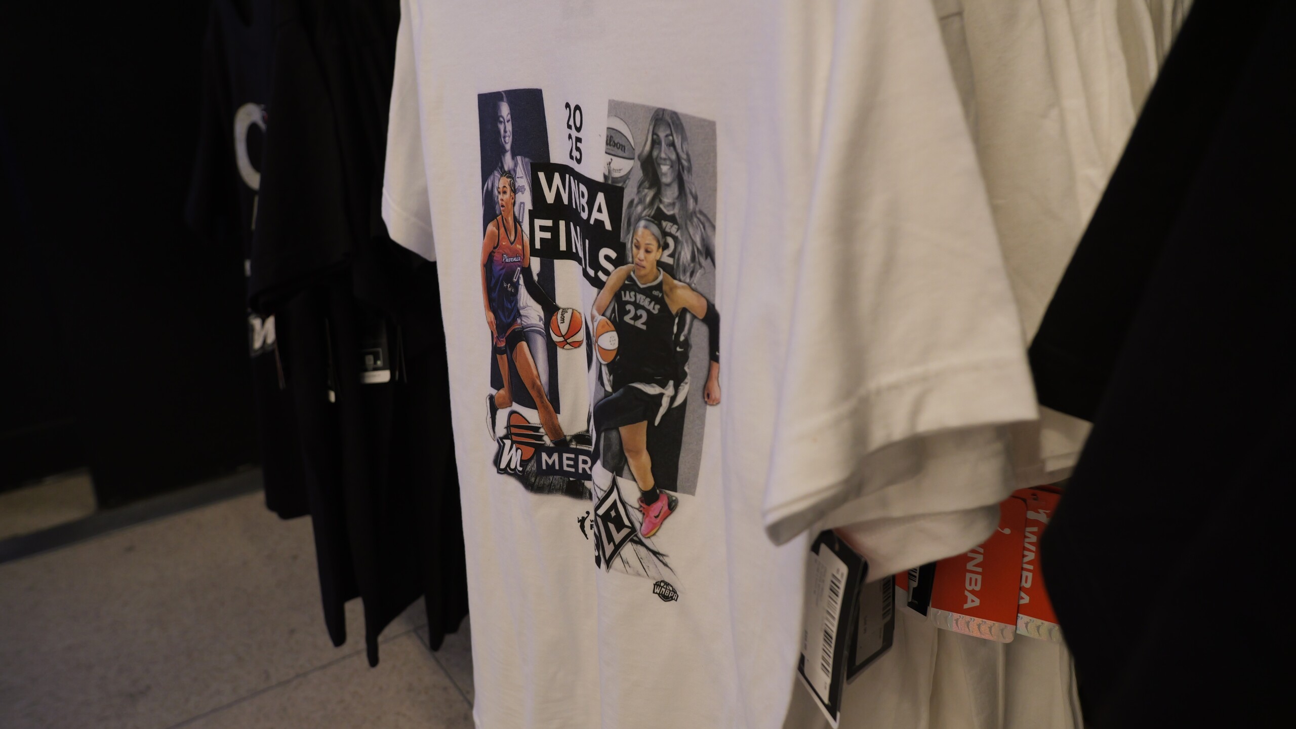 Phoenix Mercury vs. Las Vegas Aces merchandise. 