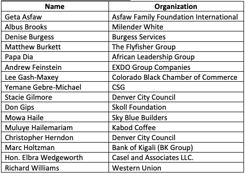 Africa Air Service Committee members