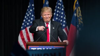 Donald Trump at a rally