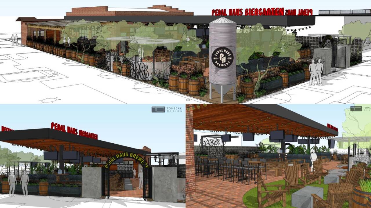 Renderings of the Mesa Pedal Haus location.