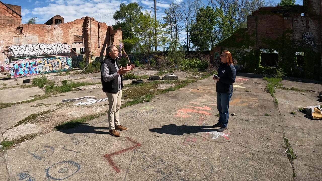 Brad Whitehead, left, leads the Site Readiness for Good Jobs Fund, a nonprofit working to acquire and clean up blighted industrial properties.