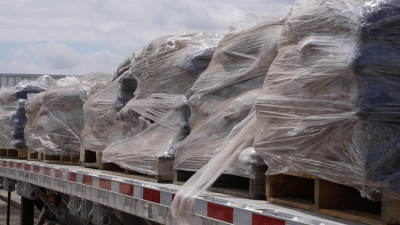 Pallets of compost