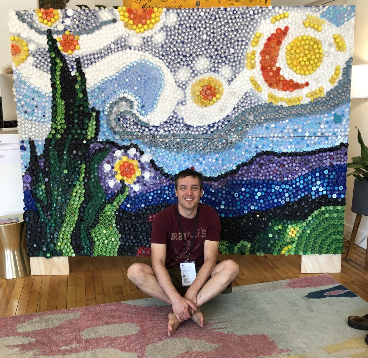 Aaron Liepman in front of "Gogh Big"