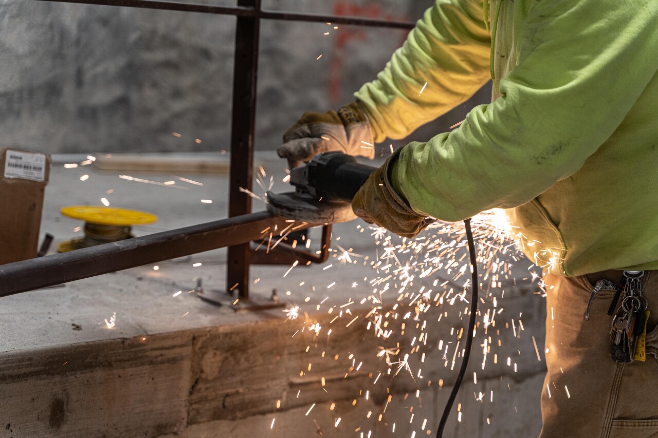 The Hub construction in the Dayton Arcade