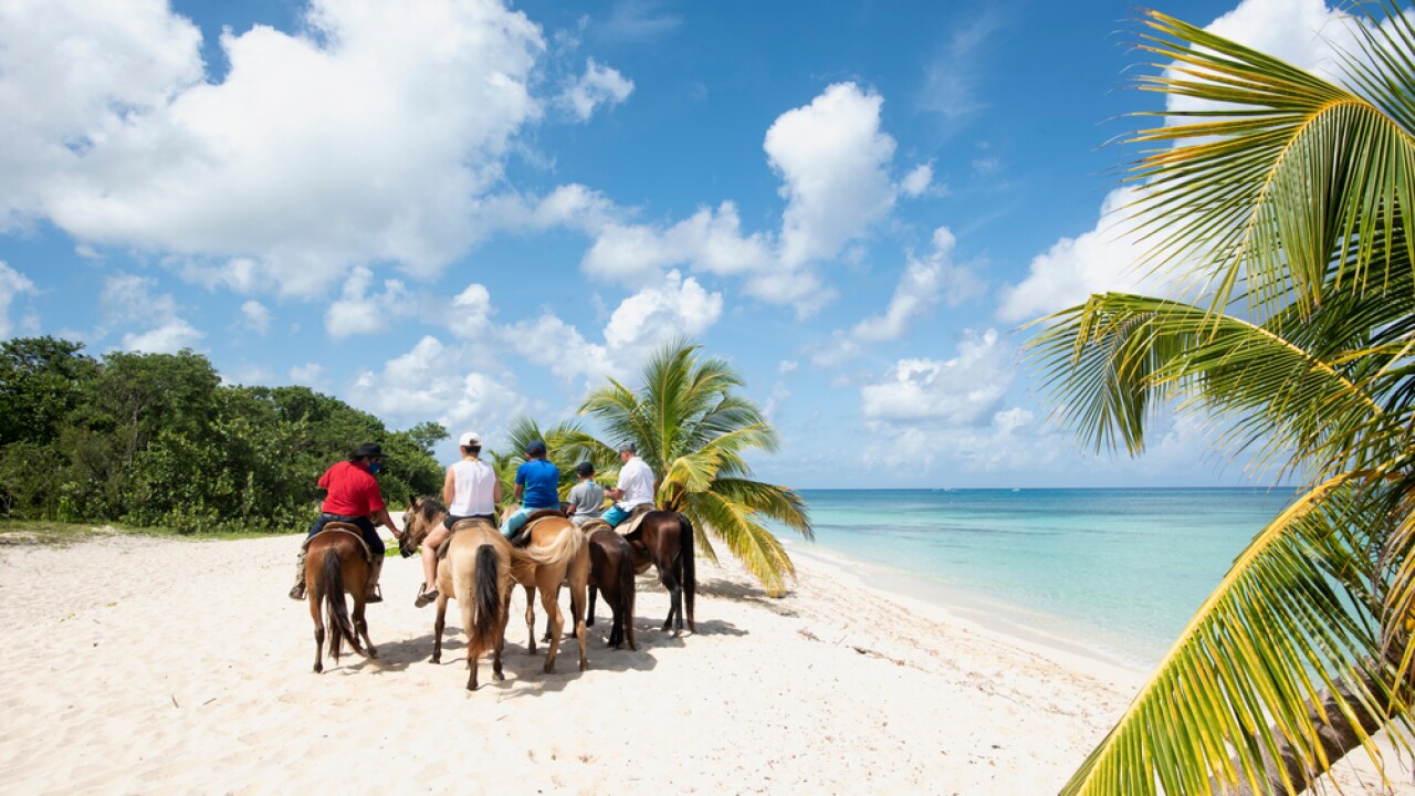 horseback riding on the beach