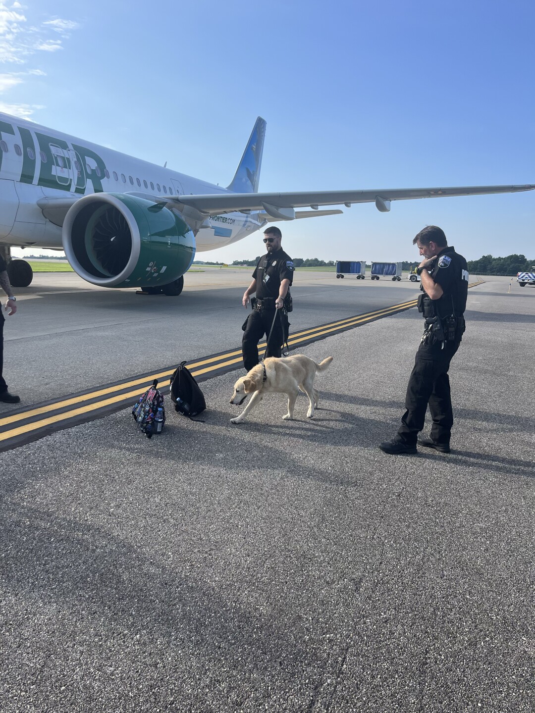 cvg police frontier flight