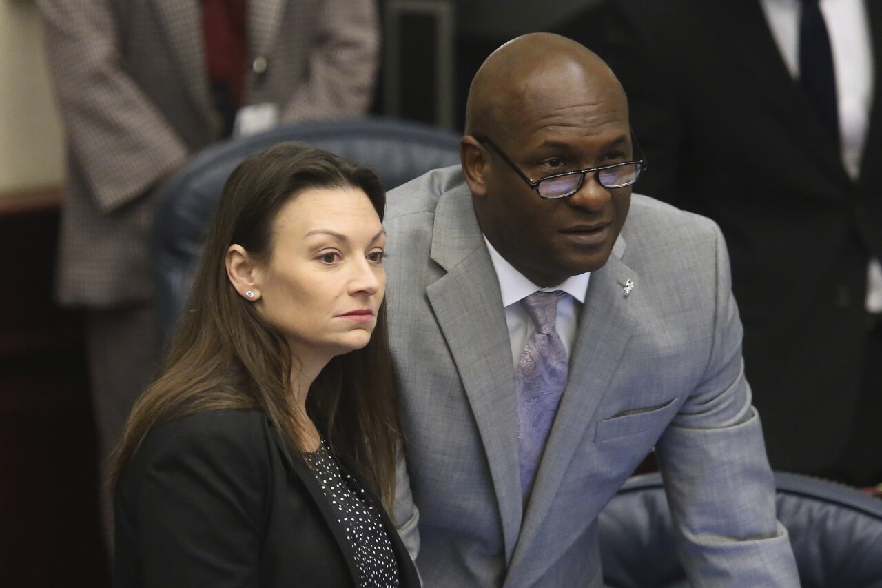 Florida Rep. Bobby DuBose with Agriculture Commissioner Nikki Fried in 2020