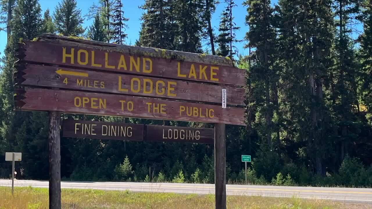 Holland Lake Lodge Sign