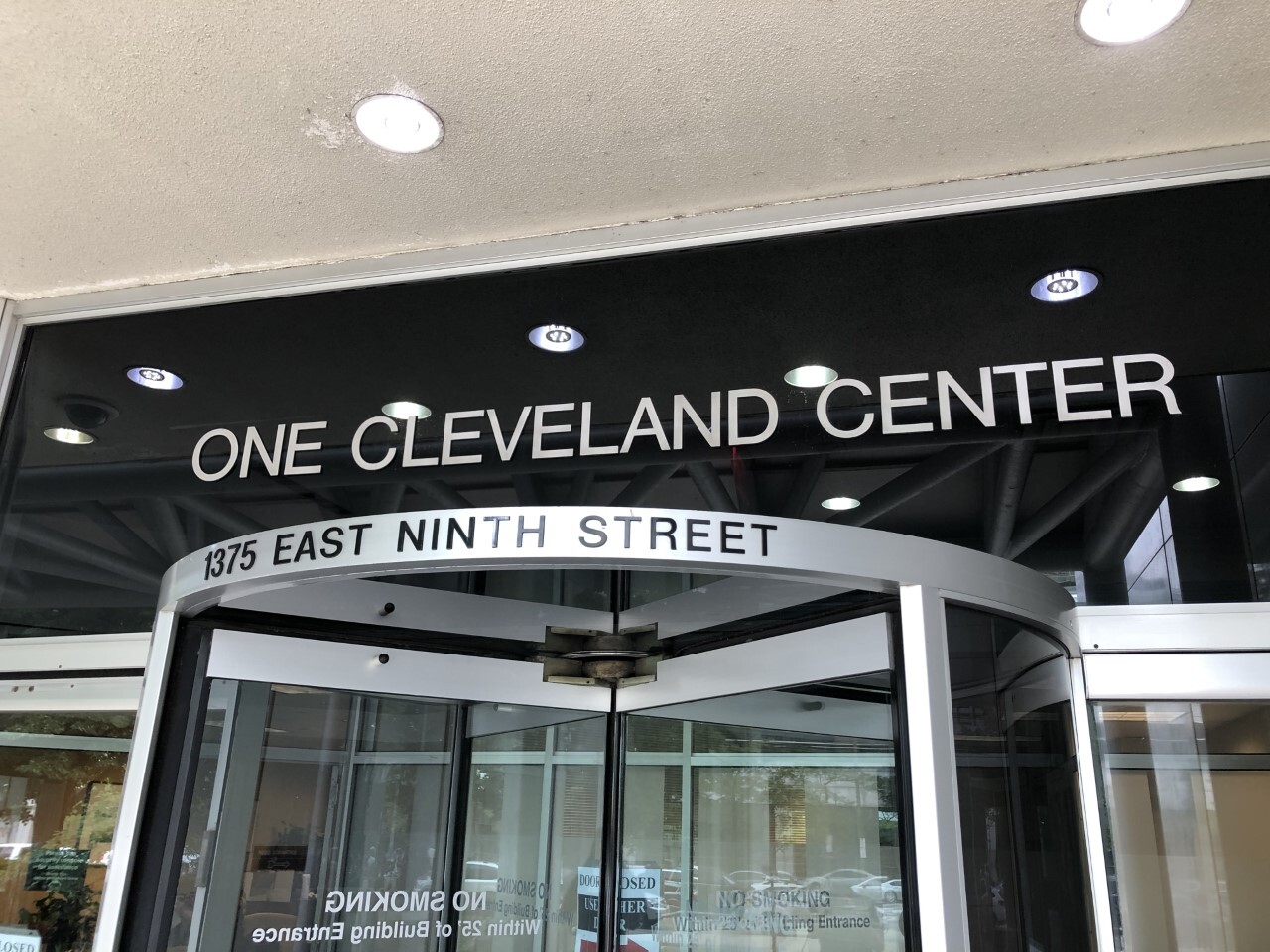 A spokesperson for the Cleveland Division of the FBI confirmed the presence of agents outside One Cleveland Center on Tuesday morning