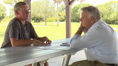 Palm Beach County resident Sean Kelly speaks to WPTV reporter Matt Sczesny about the property tax debate.