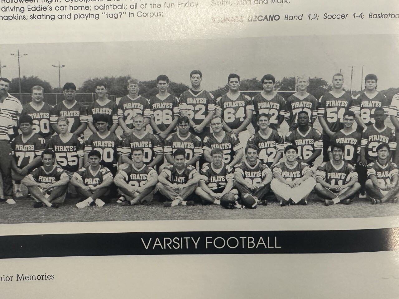 Dat Nguyen, No. 7, with Rockport-Fulton varsity football team in the 90's