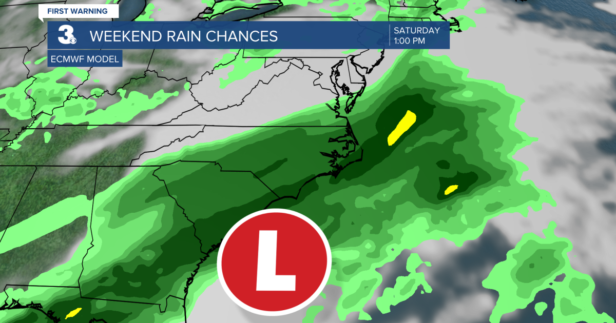 First Warning Forecast: A split weekend with rain Saturday and sunny Sunday