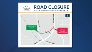 Road Closure Westbound Circle Drive