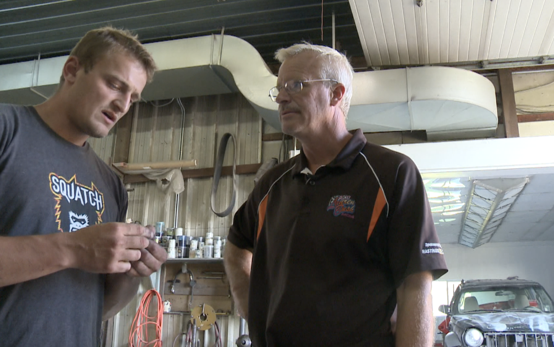 Joe Bush in the shop