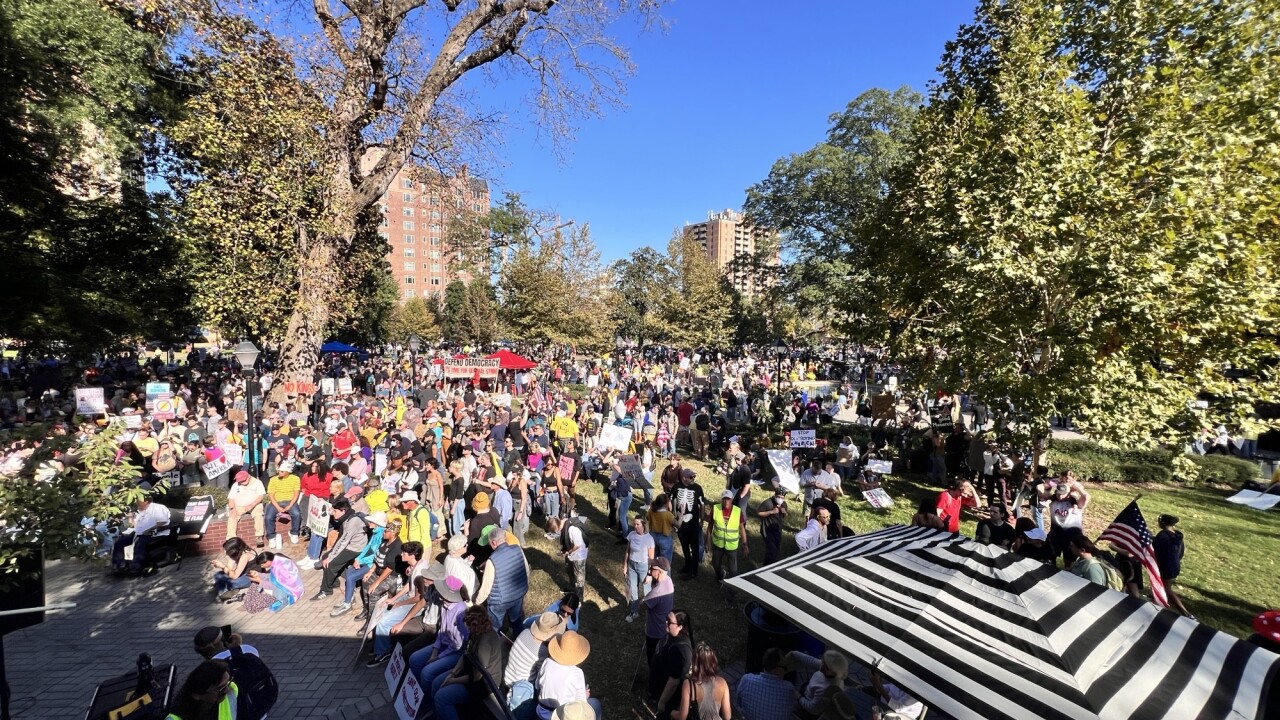 Protesters crowd Richmond for anti-Trump 'No Kings' rally Oct. 18, 2025 
