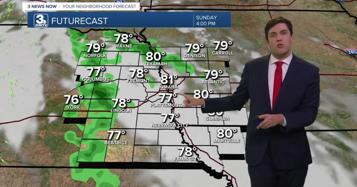 Tracking more rain chances west of Omaha for Sunday