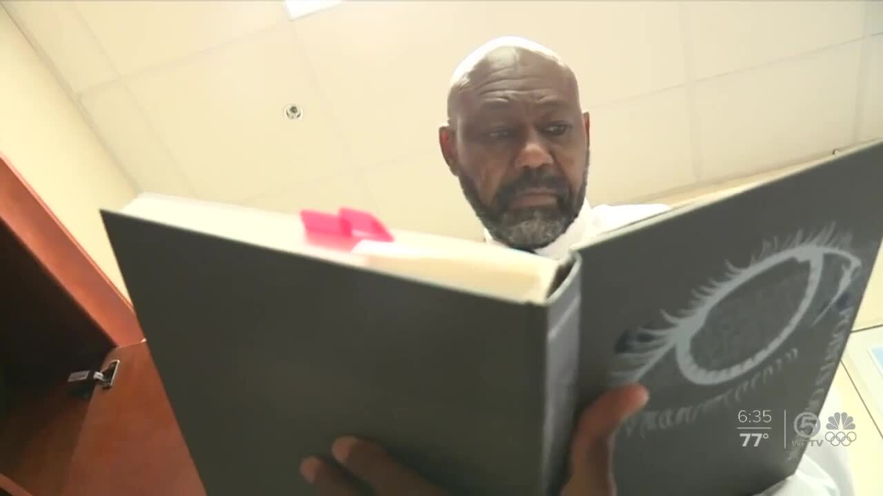 Former Park Vista Community High School principal Reggie Myers speaks to WPTV in June of 2021, shortly before retiring after 40 years with the School District of Palm Beach County (1).jpg