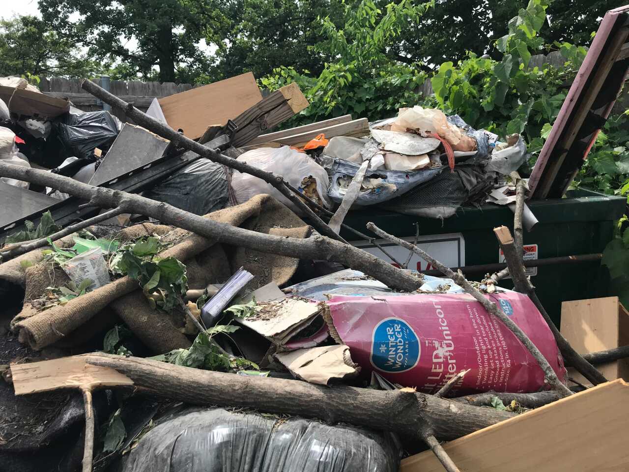 Illegal dumping in McGovern Park