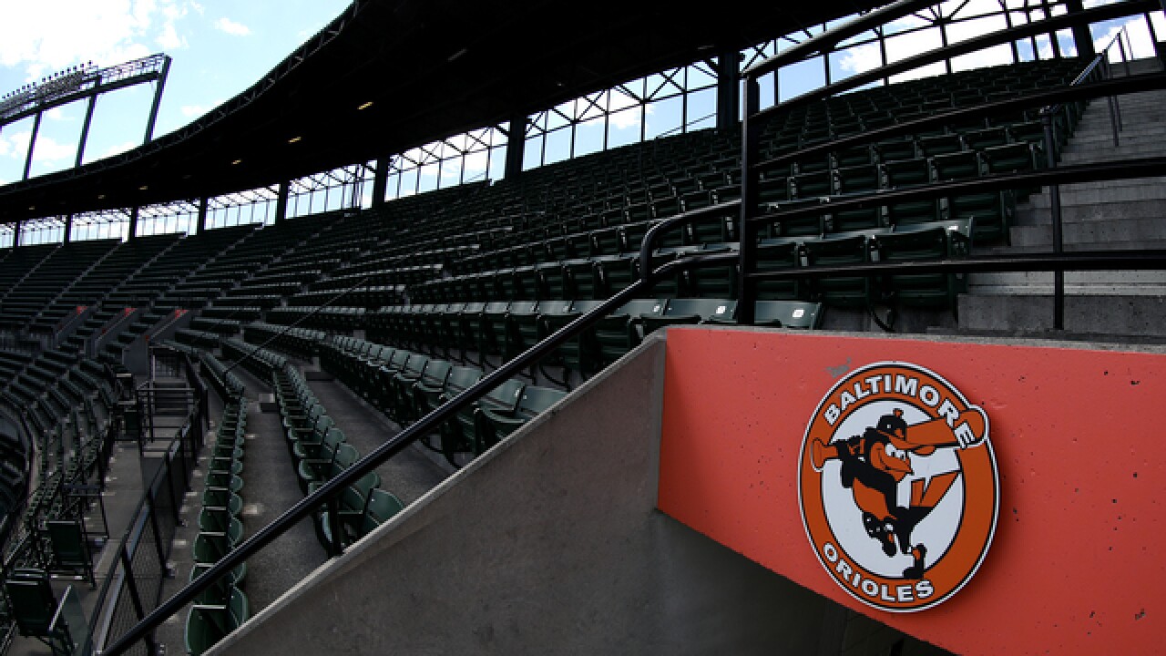 PHOTOS: First MLB game without fans played