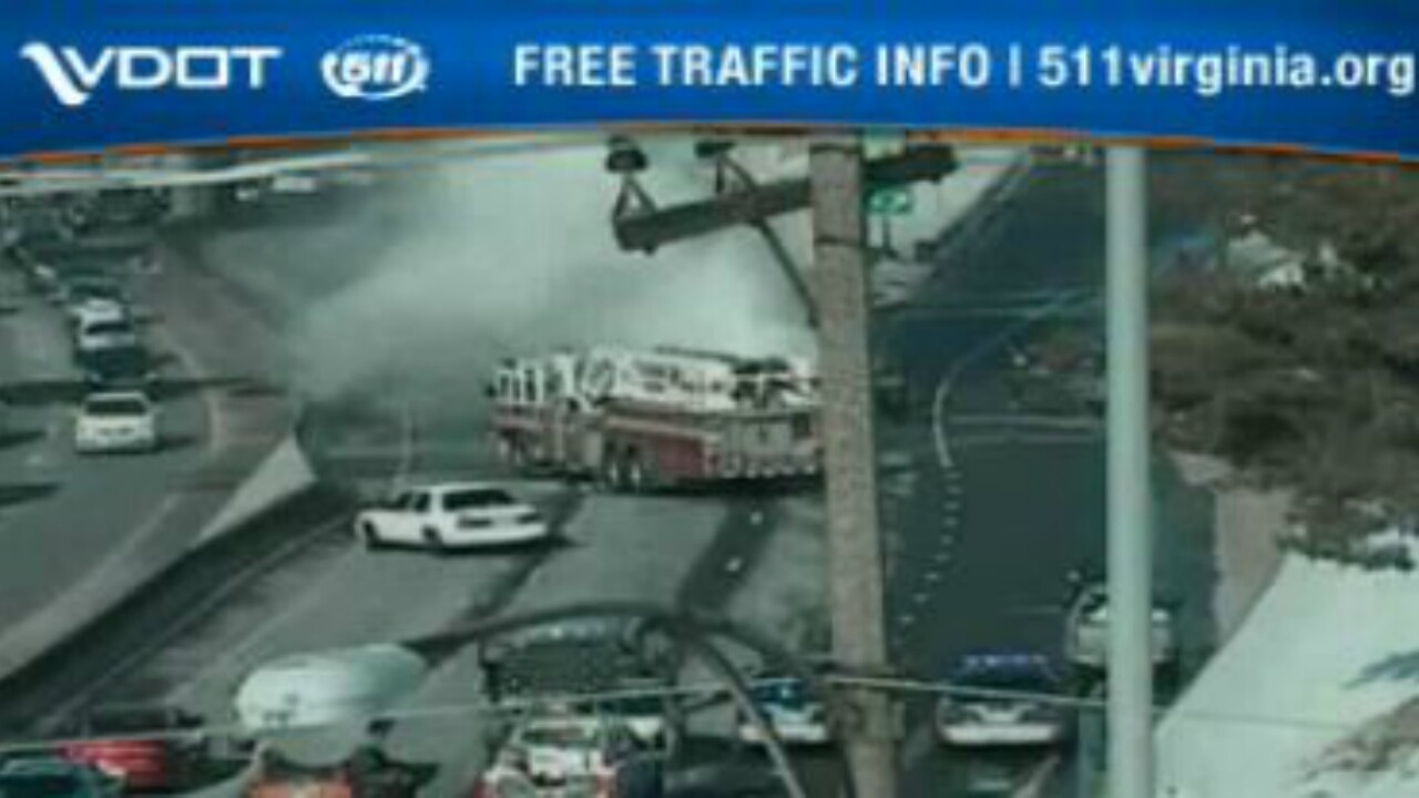 Car Fire Shutdown Lanes On Interstate 95 In Richmond