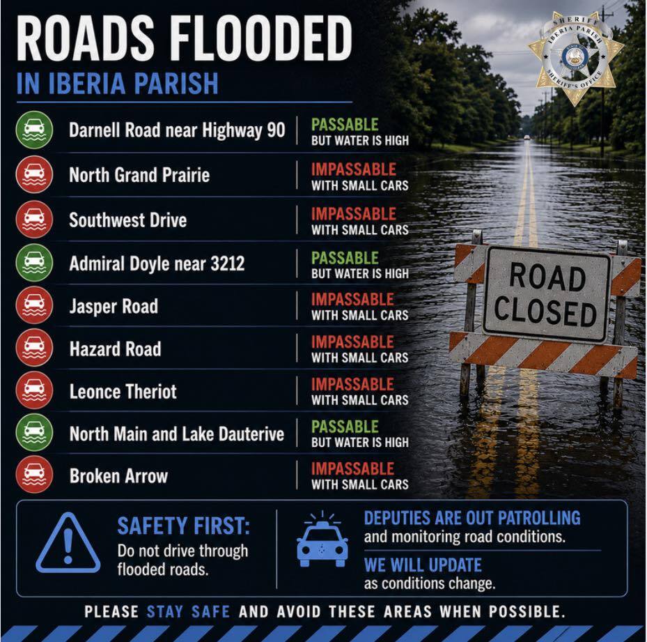 IBERIA PARISH ROAD FLOOD