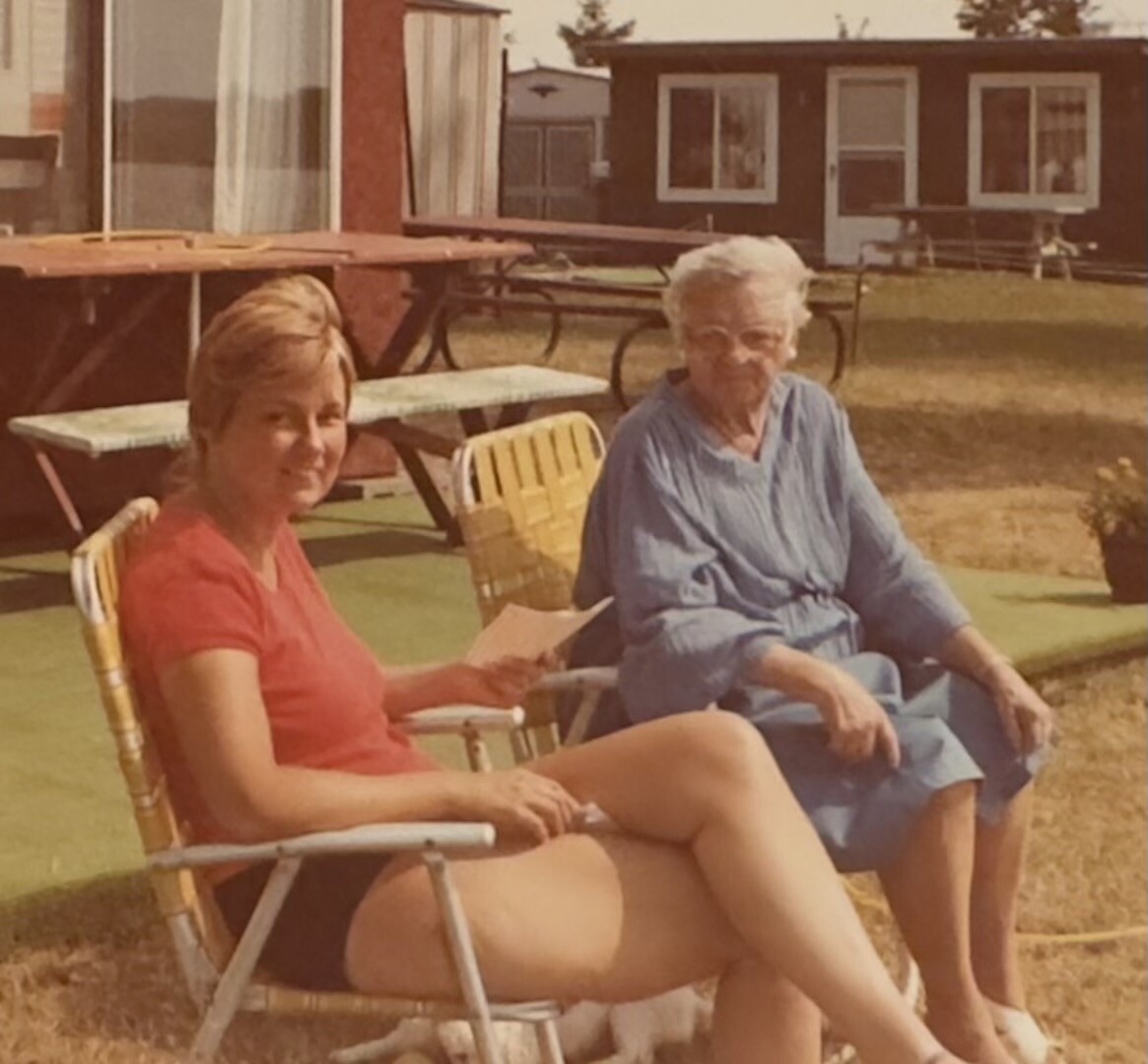 Margaret Ann Gallaway with her mom 