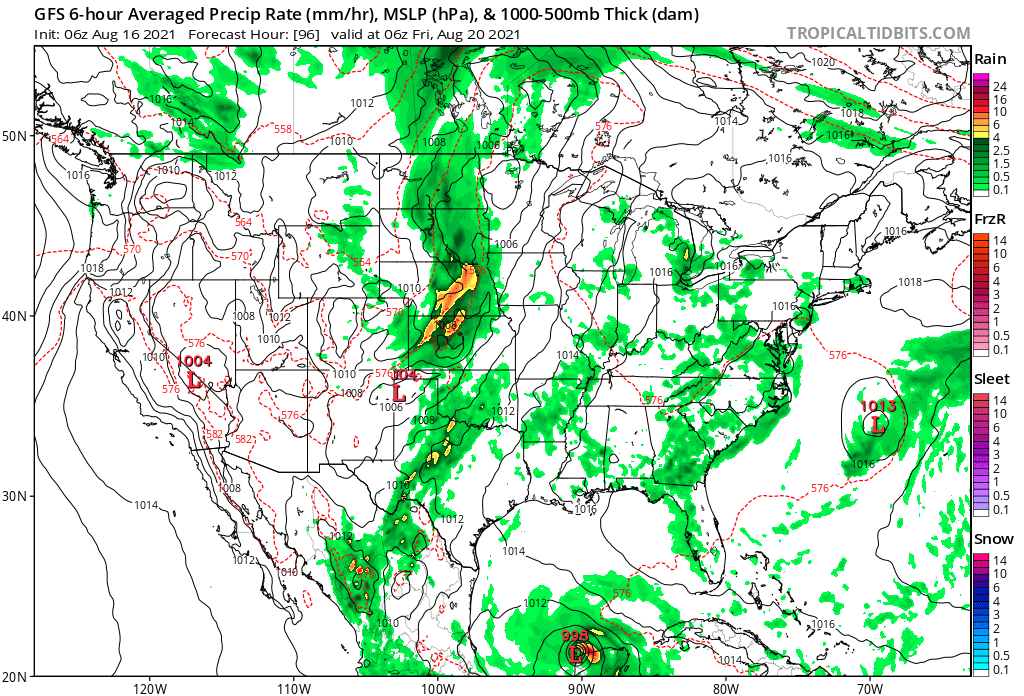 1 AM Friday Morning Forecast