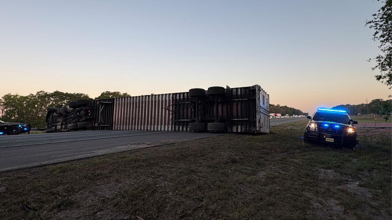 Sumter County overturn tractor-trailer crash April 15