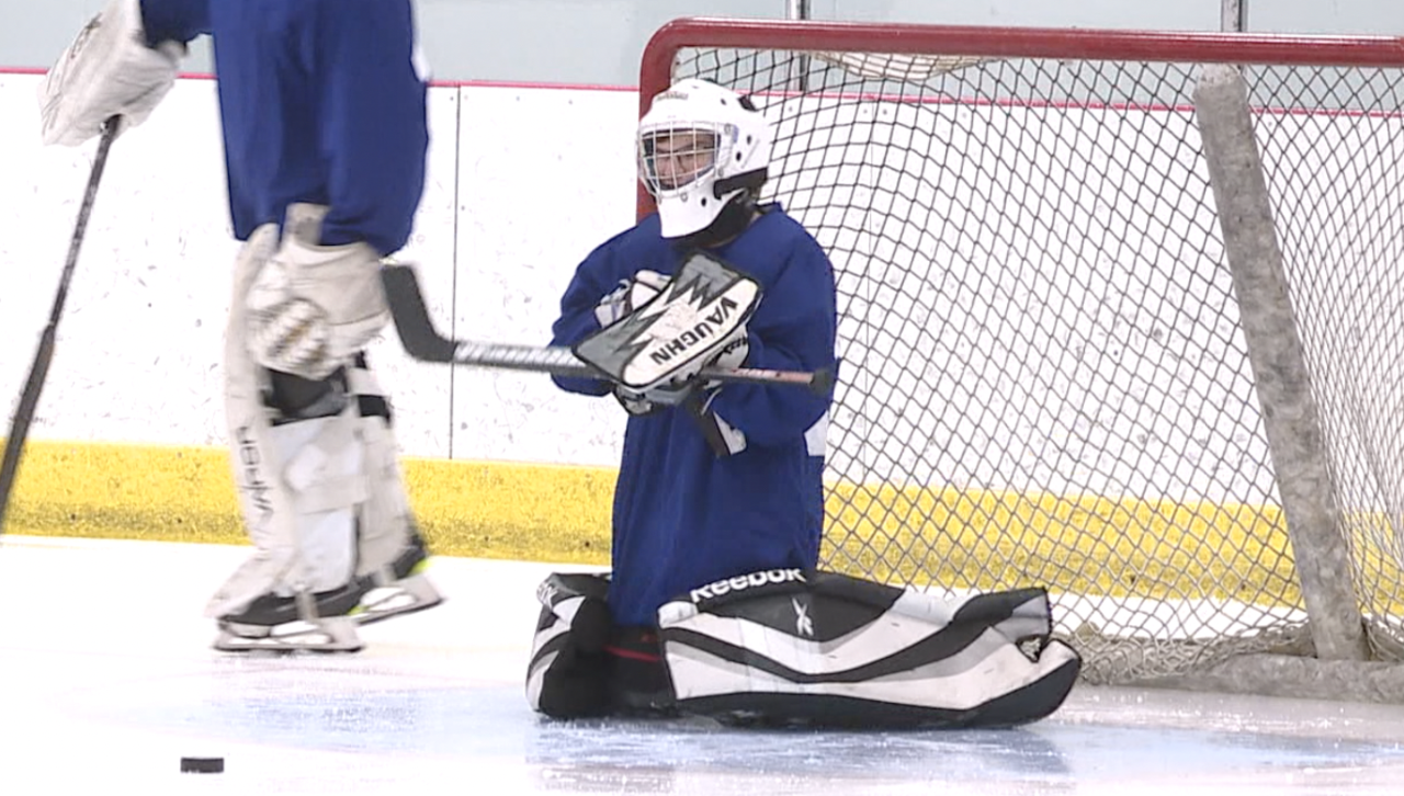 Dakota Tomac on the ice