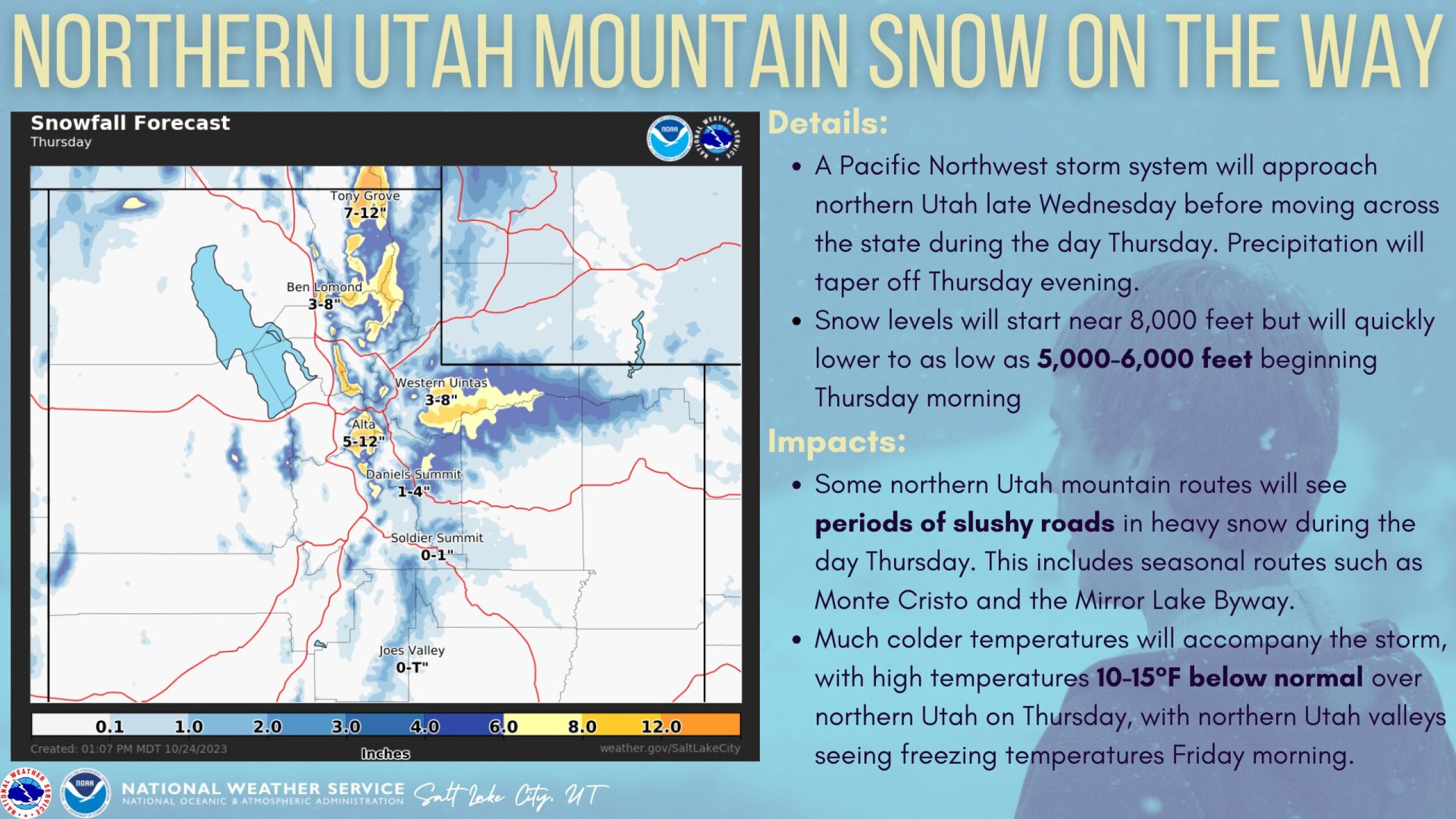 LIVE Freezing temps, rain and snow take over northern Utah