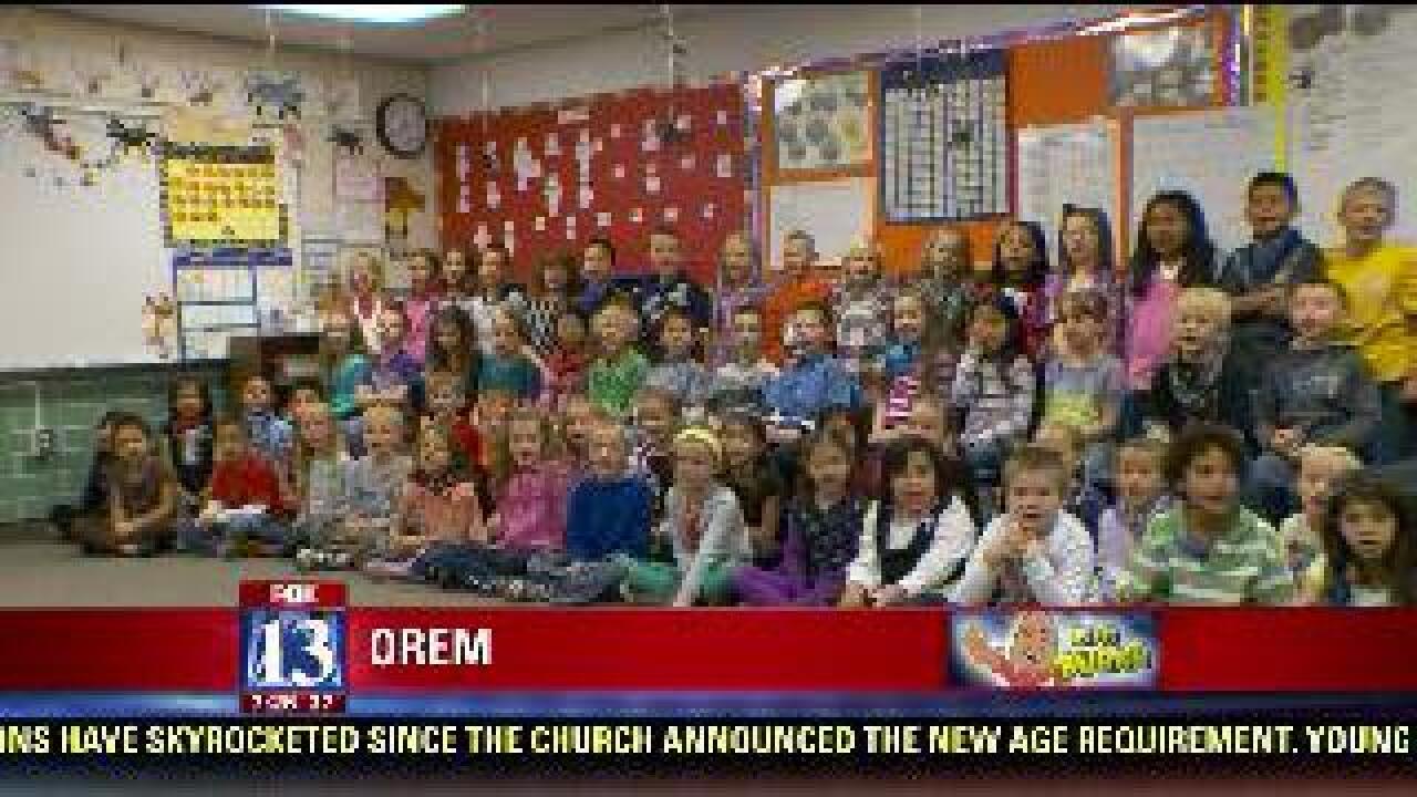 Second graders perform song from Folk Song Festival