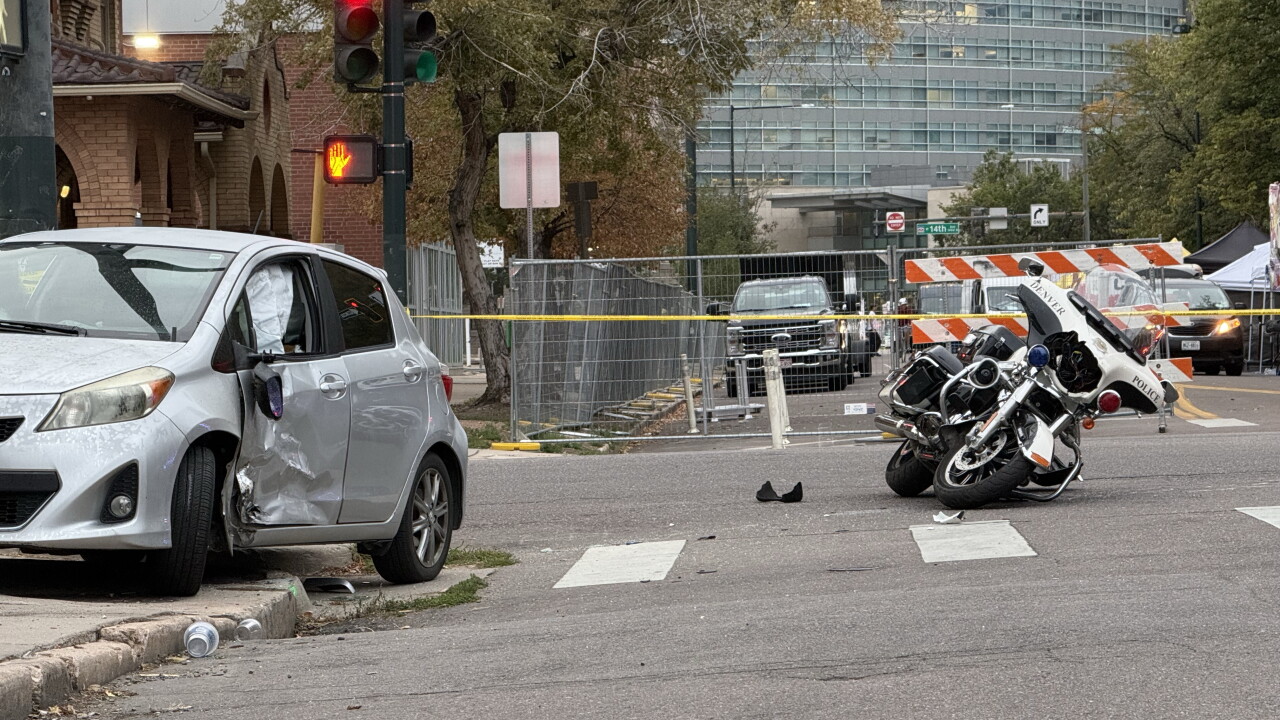 Denver Police Motorcycle Crash 